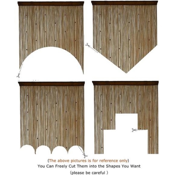 Beaded Curtain Door String Curtains for Doorways Tassels Beads Hanging Fringe - Picture 3 of 7